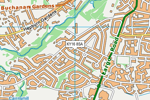 KY16 8SA map - OS VectorMap District (Ordnance Survey)