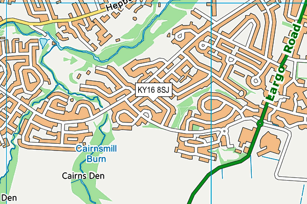 KY16 8SJ map - OS VectorMap District (Ordnance Survey)