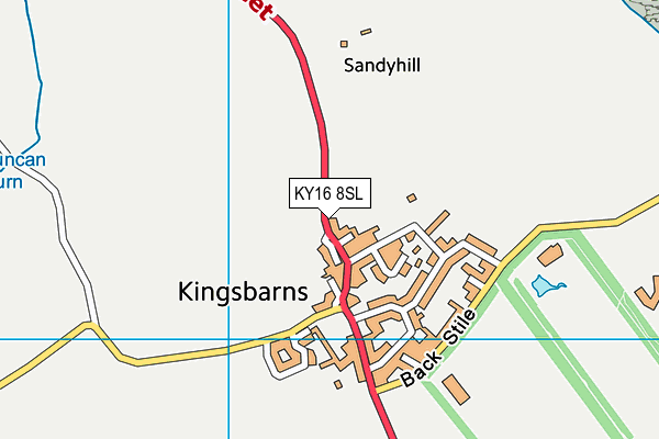KY16 8SL map - OS VectorMap District (Ordnance Survey)
