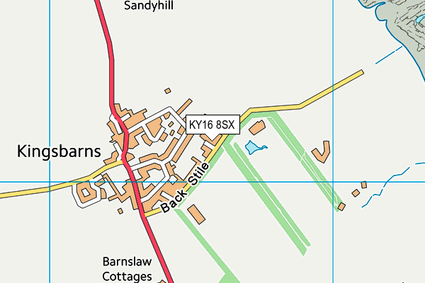 KY16 8SX map - OS VectorMap District (Ordnance Survey)