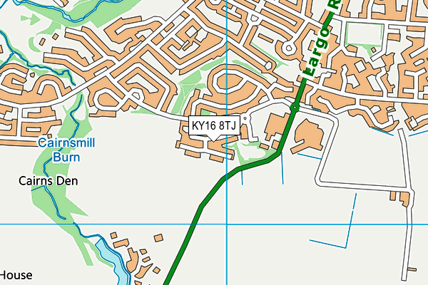 KY16 8TJ map - OS VectorMap District (Ordnance Survey)