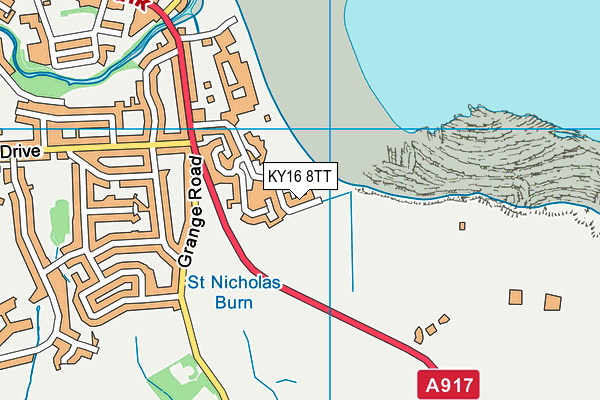 KY16 8TT map - OS VectorMap District (Ordnance Survey)