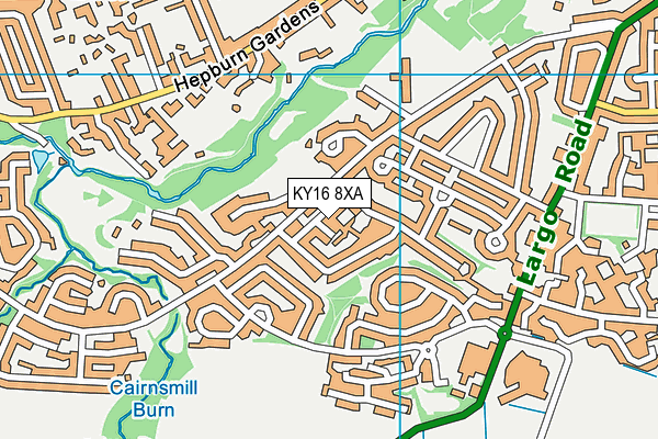 KY16 8XA map - OS VectorMap District (Ordnance Survey)