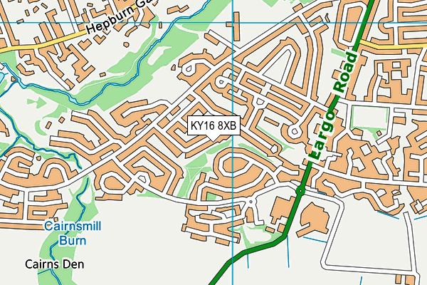 KY16 8XB map - OS VectorMap District (Ordnance Survey)