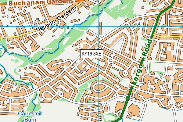 KY16 8XE map - OS VectorMap District (Ordnance Survey)