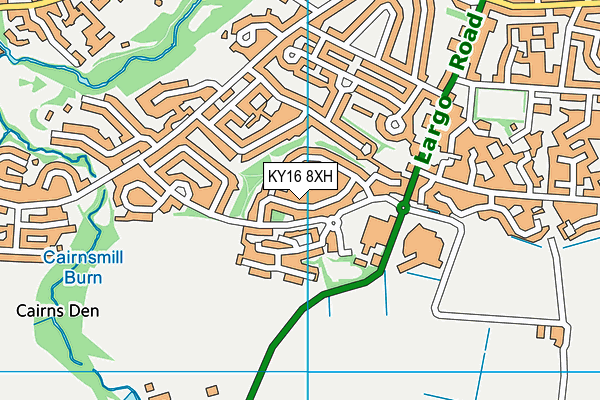 KY16 8XH map - OS VectorMap District (Ordnance Survey)