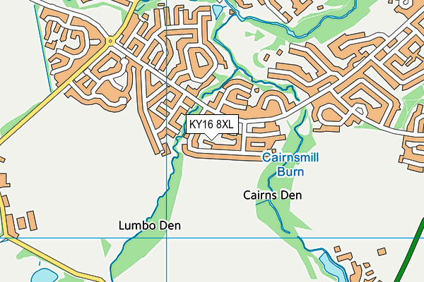 KY16 8XL map - OS VectorMap District (Ordnance Survey)