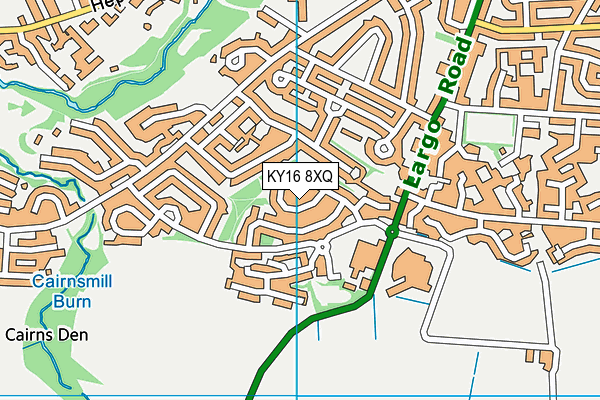 KY16 8XQ map - OS VectorMap District (Ordnance Survey)