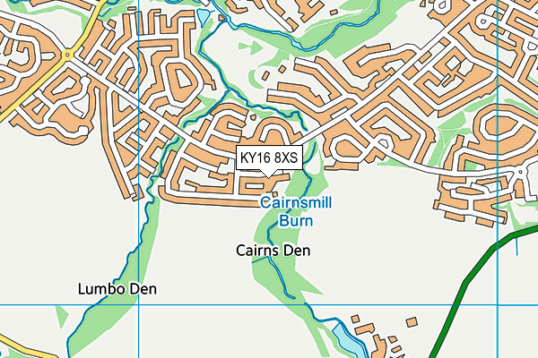 KY16 8XS map - OS VectorMap District (Ordnance Survey)