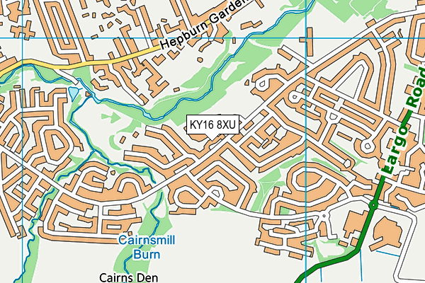 KY16 8XU map - OS VectorMap District (Ordnance Survey)