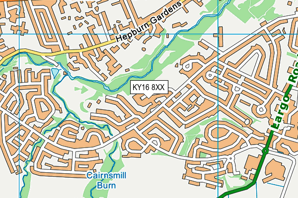 KY16 8XX map - OS VectorMap District (Ordnance Survey)