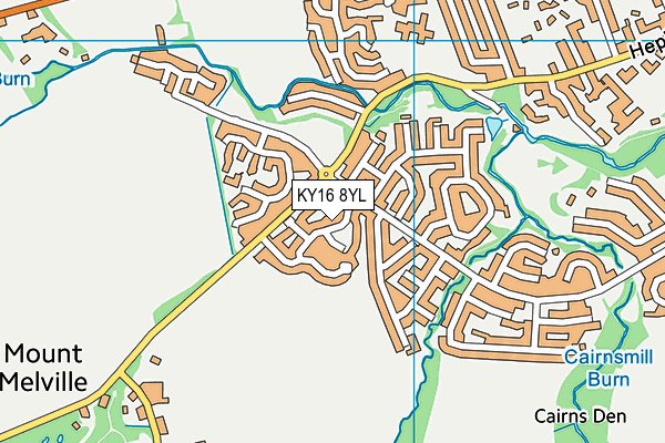 KY16 8YL map - OS VectorMap District (Ordnance Survey)