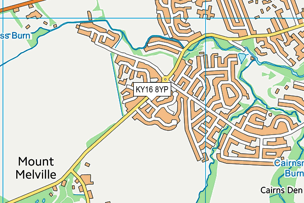 KY16 8YP map - OS VectorMap District (Ordnance Survey)