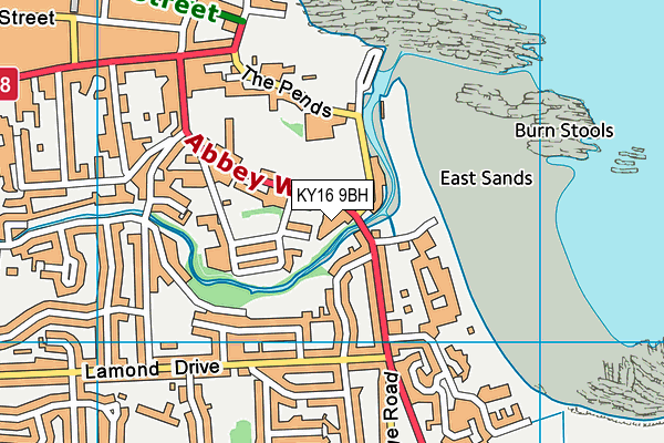 KY16 9BH map - OS VectorMap District (Ordnance Survey)