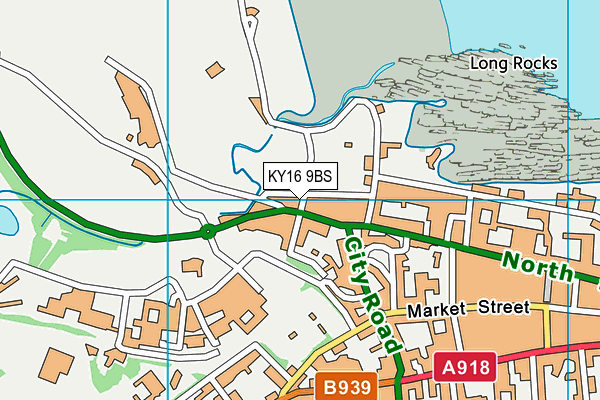KY16 9BS map - OS VectorMap District (Ordnance Survey)