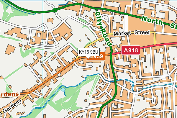 KY16 9BU map - OS VectorMap District (Ordnance Survey)