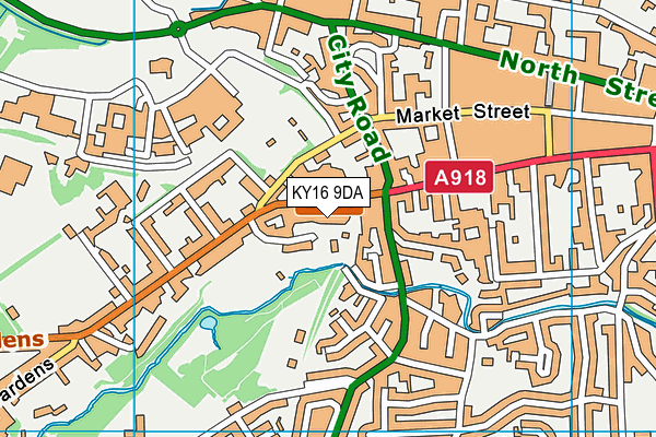 KY16 9DA map - OS VectorMap District (Ordnance Survey)