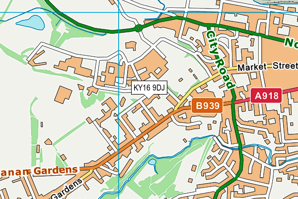 KY16 9DJ map - OS VectorMap District (Ordnance Survey)