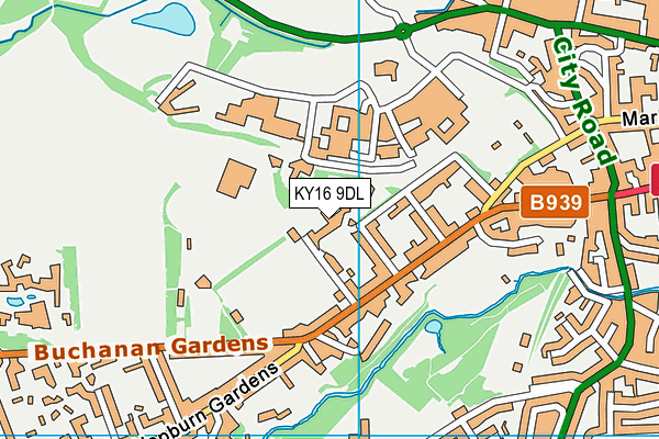 KY16 9DL map - OS VectorMap District (Ordnance Survey)