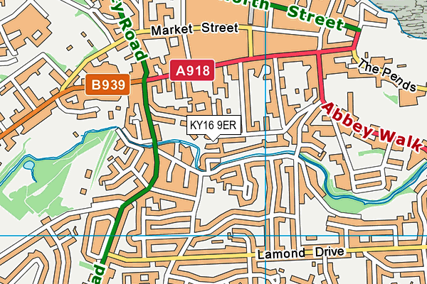 KY16 9ER map - OS VectorMap District (Ordnance Survey)