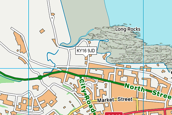 KY16 9JD map - OS VectorMap District (Ordnance Survey)