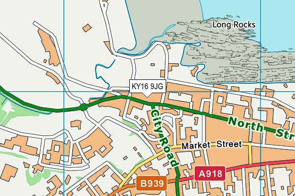 KY16 9JG map - OS VectorMap District (Ordnance Survey)