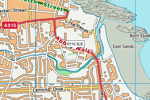 KY16 9LB map - OS VectorMap District (Ordnance Survey)