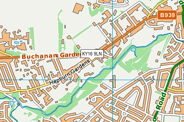 KY16 9LN map - OS VectorMap District (Ordnance Survey)