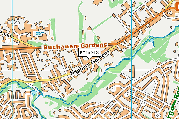 KY16 9LS map - OS VectorMap District (Ordnance Survey)