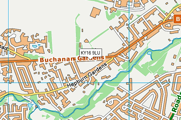 KY16 9LU map - OS VectorMap District (Ordnance Survey)