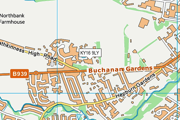 KY16 9LY map - OS VectorMap District (Ordnance Survey)