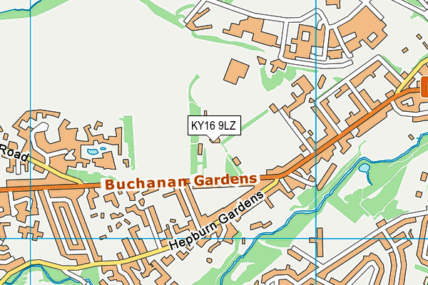 KY16 9LZ map - OS VectorMap District (Ordnance Survey)