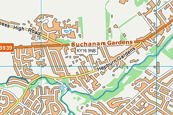 KY16 9NB map - OS VectorMap District (Ordnance Survey)