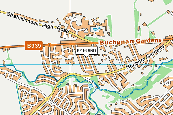 KY16 9ND map - OS VectorMap District (Ordnance Survey)