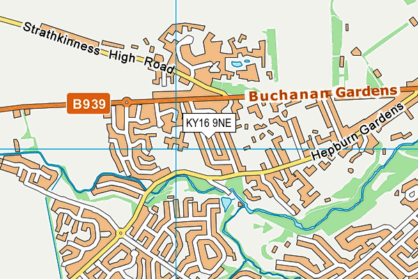 KY16 9NE map - OS VectorMap District (Ordnance Survey)