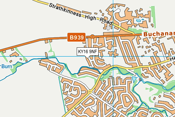 KY16 9NF map - OS VectorMap District (Ordnance Survey)