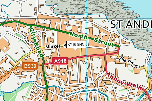 KY16 9NN map - OS VectorMap District (Ordnance Survey)