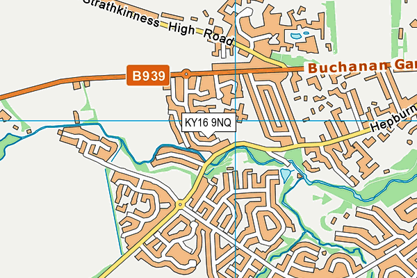 KY16 9NQ map - OS VectorMap District (Ordnance Survey)
