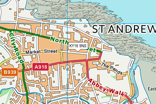 KY16 9NS map - OS VectorMap District (Ordnance Survey)