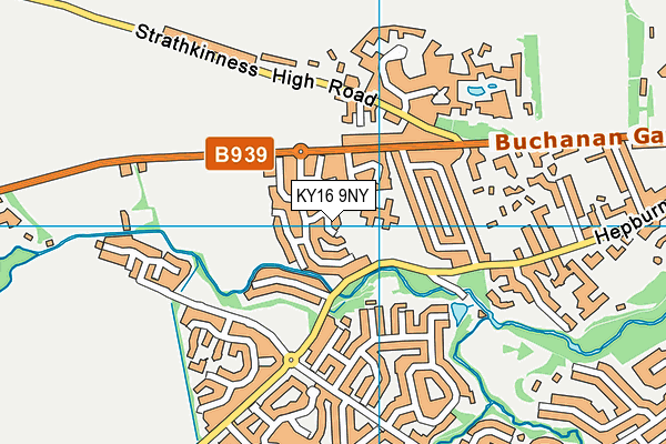 KY16 9NY map - OS VectorMap District (Ordnance Survey)