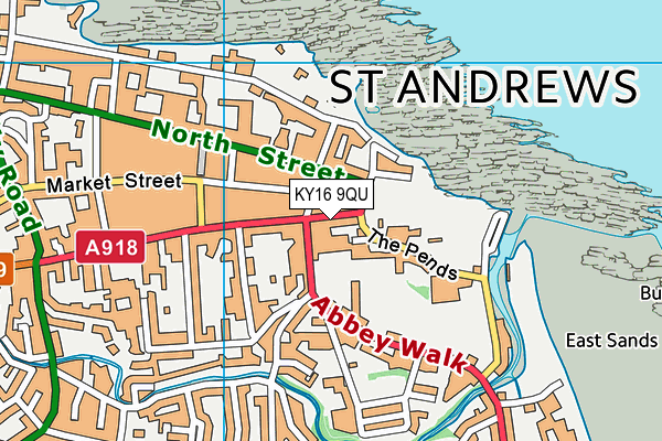 KY16 9QU map - OS VectorMap District (Ordnance Survey)