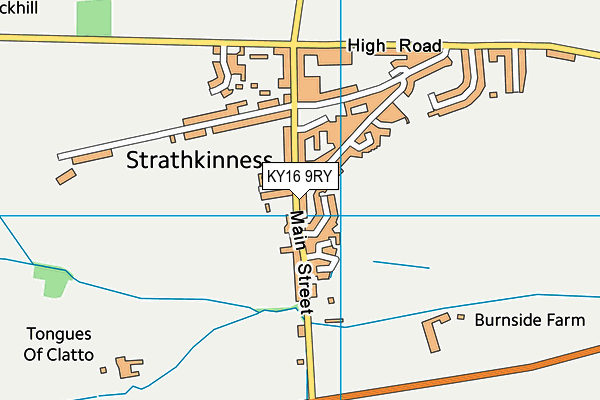 KY16 9RY map - OS VectorMap District (Ordnance Survey)