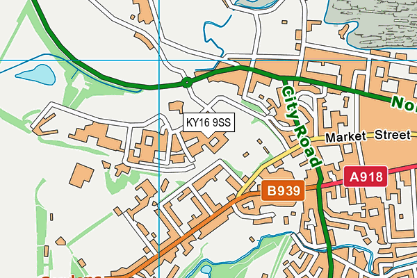 KY16 9SS map - OS VectorMap District (Ordnance Survey)