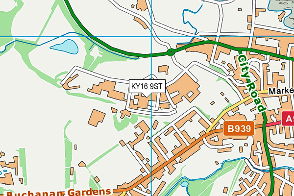 KY16 9ST map - OS VectorMap District (Ordnance Survey)