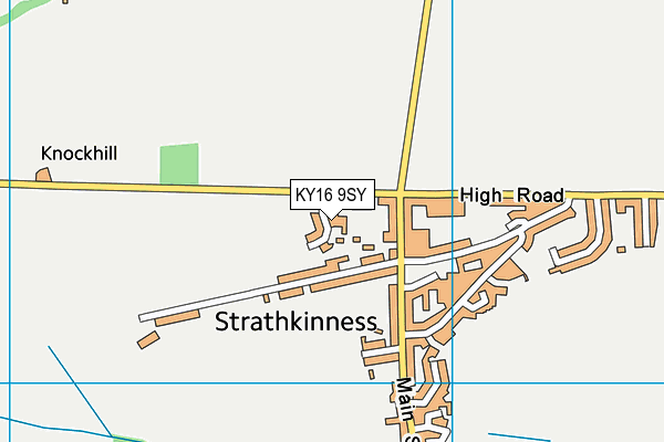 KY16 9SY map - OS VectorMap District (Ordnance Survey)