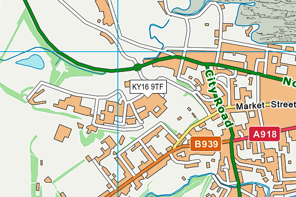 KY16 9TF map - OS VectorMap District (Ordnance Survey)