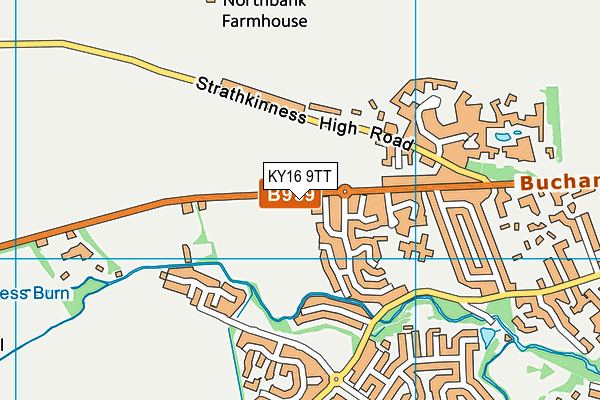 KY16 9TT map - OS VectorMap District (Ordnance Survey)