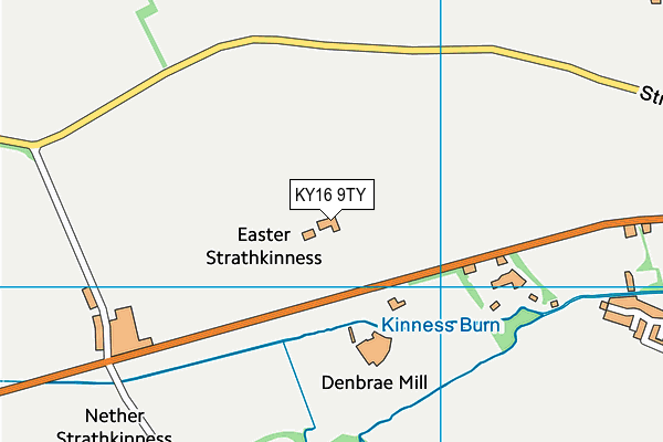 KY16 9TY map - OS VectorMap District (Ordnance Survey)