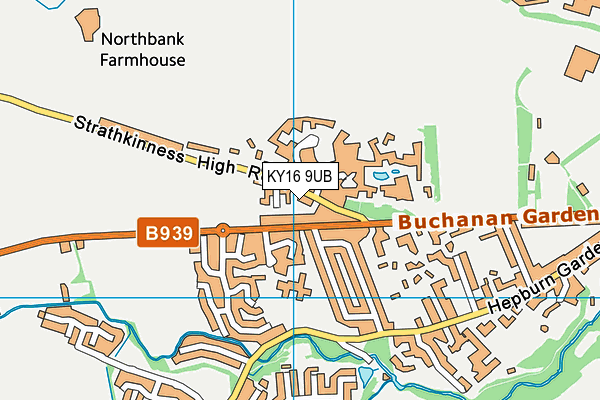 KY16 9UB map - OS VectorMap District (Ordnance Survey)