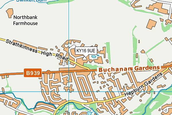 KY16 9UE map - OS VectorMap District (Ordnance Survey)